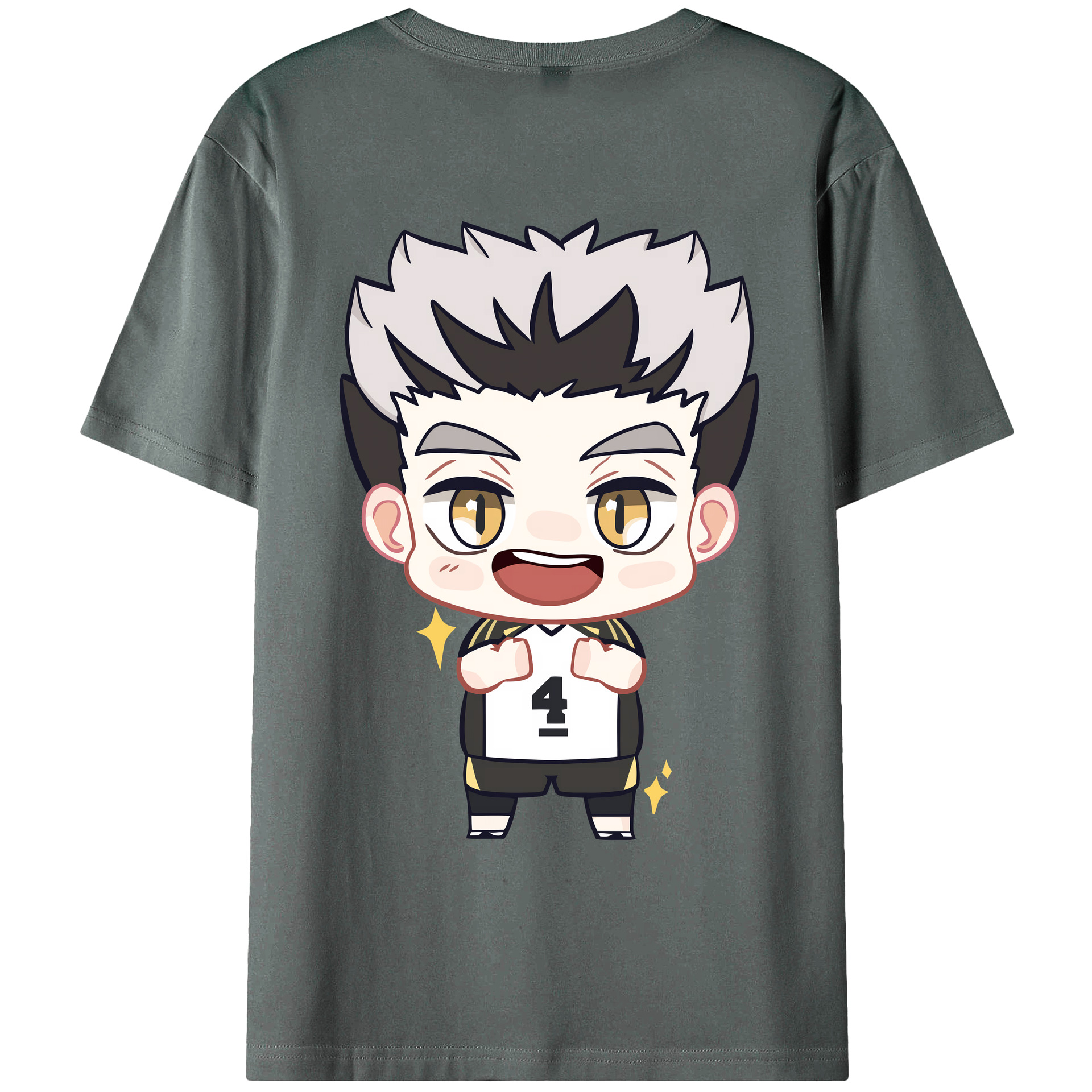 （画像用） ハイキュー!! Haikyu!! 綿100％ メンズ半袖Tシャツ（バックプリント） 通気性